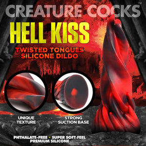 Creature Cocks Hell Kiss Twisted Tongues Silicone Dildo Red Buy in Singapore LoveisLove U4Ria 