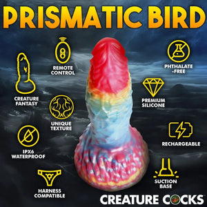 Creature Cocks Rainbow Phoenix Vibrating Silicone Dildo With Remote Buy in Singapore LoveisLove U4Ria 