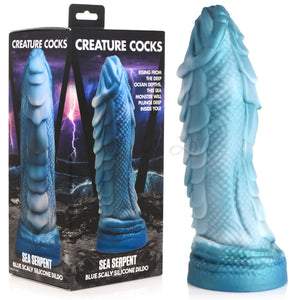 Creature Cocks Sea Serpent Blue Scaly Silicone Dildo Buy in Singapore LoveisLove U4Ria 