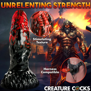 Creature Cocks Vulcan Silicone Dildo Black/Red Buy in Singapore LoveisLove U4Ria 