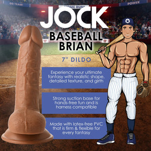Curve Novelties Jock Baseball Brian  Buy in Singapore LoveisLove U4Ria 7 in. Dildo with Balls Medium