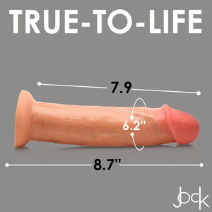 Curve Toys Jock Real Skin Silicone Dildo With Suction Cup 8 Inch or 8.5 Inch