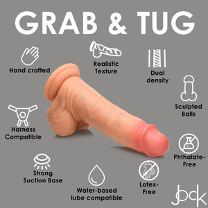 Curve Toys Jock Real Skin Silicone Dildo With Suction Cup 8 Inch or 8.5 Inch