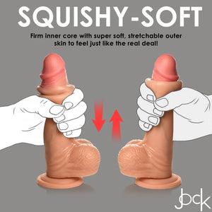 Curve Toys Jock Real Skin Silicone Dildo With Suction Cup 8 Inch or 8.5 Inch