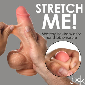 Curve Toys Jock Real Skin Silicone Dildo With Suction Cup 8 Inch or 8.5 Inch
