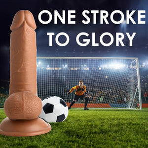 Curve Novelties Jock Soccer Sam 7 in. Dildo with Balls Dark Buy in Singapore LoveisLove U4Ria 
