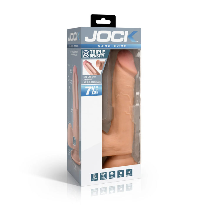 Curve Toys JOCK Hard-Core Triple Density Dildo with Balls 5 inch or 7.5 inch