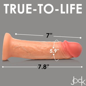 Curve Toys Jock Real Skin Silicone Dildo With Suction Cup 8 Inch or 8.5 Inch