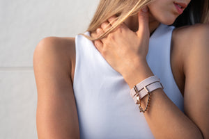 Crave ID Cuffs Stainless Steel & Silicone Bracelets Black/Rose Gold or Pink/Rose Gold Buy in Singapore LoveisLove U4Ria 