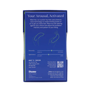 Dame Products Aer Pulsing Pressure Wave Suction Toy Clitoral Air Stimulator (Brand New Packaging)