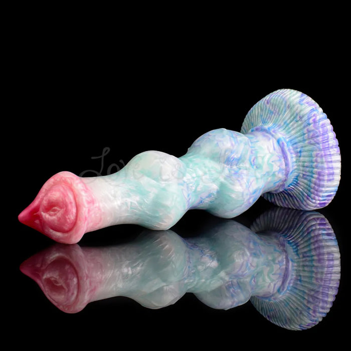 Damon Dog Double Knot Large Fantasy Silicone Dildo with Suction Cup 9.6 Inch