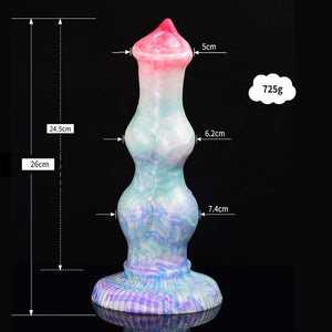 Damon Dog Double Knot Large Fantasy Silicone Dildo with Suction Cup