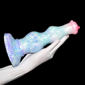 Damon Dog Double Knot Large Fantasy Silicone Dildo with Suction Cup