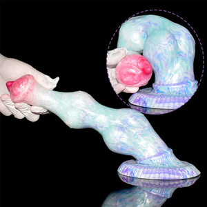 Damon Dog Double Knot Large Fantasy Silicone Dildo with Suction Cup