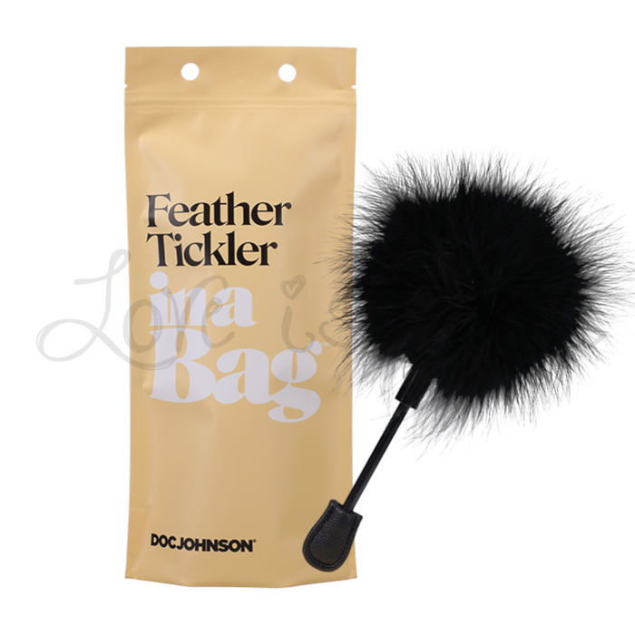 Doc Johnson In A Bag Feather Tickler Black