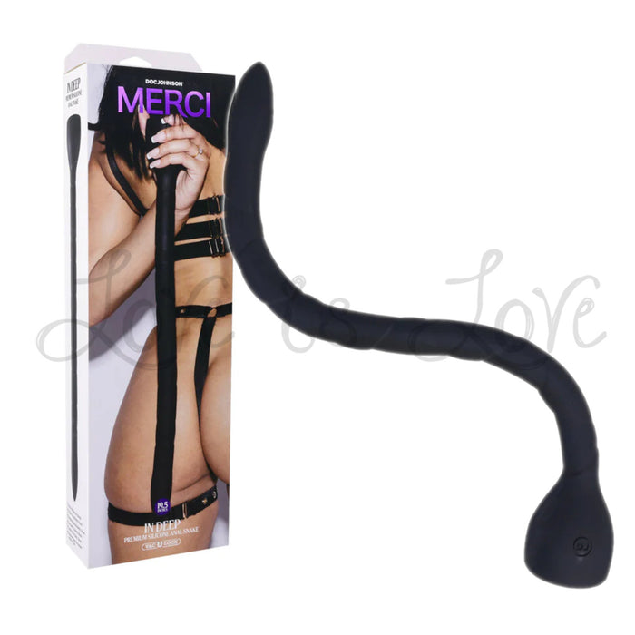 Doc Johnson Merci In Deep Premium Silicone Anal Snake Black