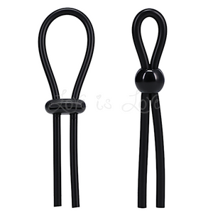 Doc Johnson Rock Solid Adjustable Lasso Single Lock or Double Lock Cock Ring Black Buy in Singapore LoveisLove U4Ria 