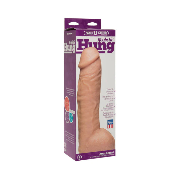 Doc Johnson Vac-U-Lock Realistic Hung 12.5 Inch [Clearance*]