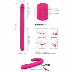 Dorcel Orgasmic Double Do 16.5 Inch Thrusting Double Dildo Pink