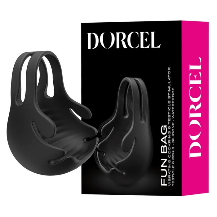 Dorcel Fun Bag Testicle Rechargeable Cock Ring Stimulator Black