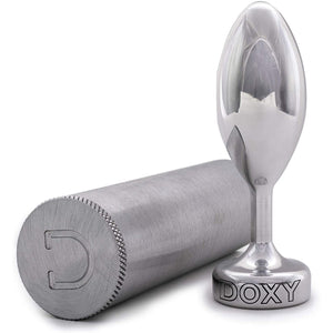 Doxy Metal Solid Pure Weighted Aluminum Butt Plug Ribbed or Smooth