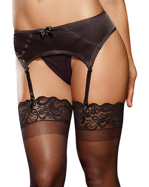 Dreamgirl 9382 Satin & Mesh Garter Belt Elegant Persuasion For Her - Women's Sexy Wear  Buy Sex Toys in Singapore LoveisLove U4Ria