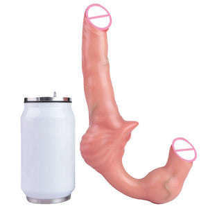 Dual Desires Triple Stimulation Realistic Vibrating Strapless Strap-on Dildo With Belt Strap-Ons & Harnesses - Strapless Strap-on Buy Sex Toys in Singapore LoveisLove U4Ria