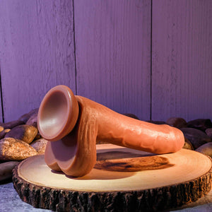 Evolved Peek A Boo Uncircumcised Vibrating 8" Silicone Dildo with Power Turbo Mode Light or dark Vibrators - Realistic Vibrators Buy in Singapore LoveisLove U4Ria 