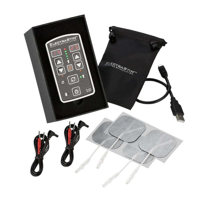 ElectraStim Flick Duo Dual Output Electro Stimulator Pack EM80-E (FREE Cleansing Wipes)