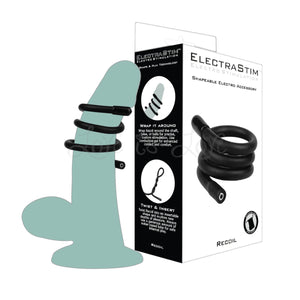 ElectraStim Recoil Shape and Play Flexible Unipolar E-Stim Electrode in Black. Buy Shapeable Electro Sex Accessories in Singapore LoveisLove U4Ria Online Shop - Discreet Shipping