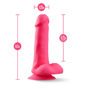 Blush Neo Elite Dual Density Platinum Silicone Cock with Balls Neon Pink 6 Inch