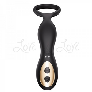 Erocome Indus Remote Control Prostate & Perineum Massager with Cock Ring Black Singapore
