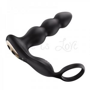 Erocome Indus Remote Control Prostate & Perineum Massager with Cock Ring Black Singapore