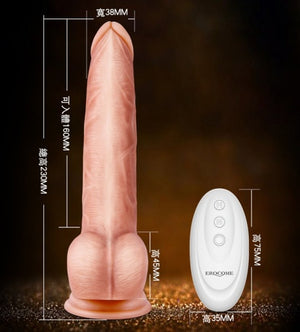 Erocome Ophiuchus Thrusting and Vibrating Realistic Dildo with Remote Control (Freq at 2160 times/min)