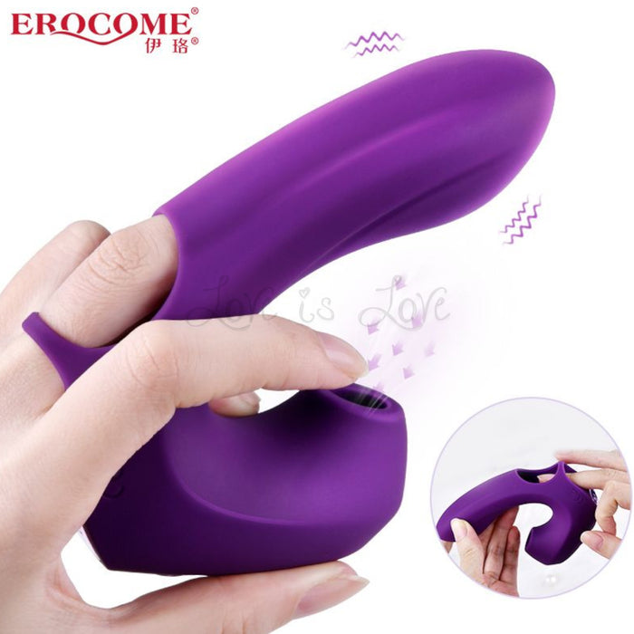 Erocome Pictor Vibrator With Clit Suction Purple