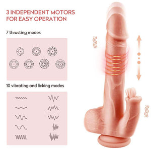 Erocome Serpens Thrusting Rotating Licking Dildo Vibrator with Heating Function (Limited Period Sales)