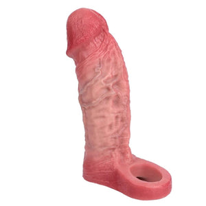 Ethel 5.6 Inch Liquid Silicone Realistic Enhancer Sleeve in Nude