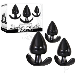 Evolved Anal Delights 3 Piece Anal Plug Set Buy in Singapore LoveisLove U4Ria 