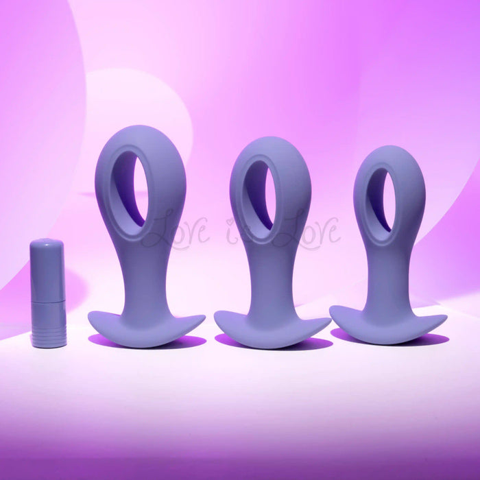 Evolved Hole Punch Silicone Plug Set With Removable Vibrating Bullet