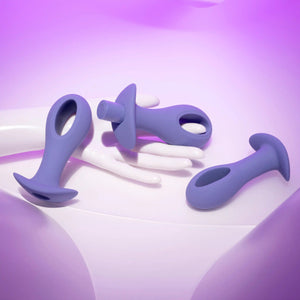 Evolved Hole Punch Silicone Plug Set With Removable Vibrating Bullet Buy in Singapore LoveisLove U4Ria 