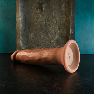 Evolved In Thrust We Trust Remote Thrusting Vibrating  9.5” Silicone Dildo Light or Dark