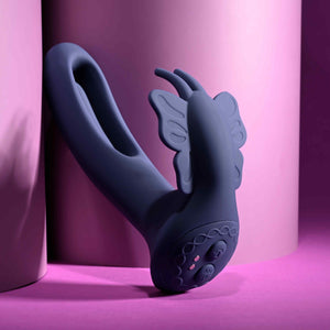 Evolved Lord Of The Wings Rechargeable Dual Vibrator Purple Vibrators - Clit Stimulation & G-Spot Buy Sex Toys in Singapore LoveisLove U4Ria