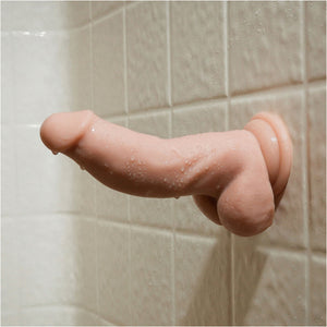 Evolved Real Supple Poseable Shaft Realistic Dildo With Balls 7 Inch Beige Buy in Singapore LoveisLove U4Ria 