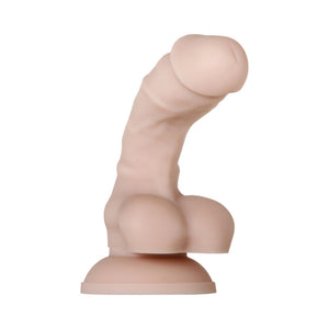 Evolved Real Supple Silicone Poseable Shaft Realistic Dildo With Balls Beige Buy in Singapore LoveisLove U4Ria 