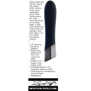 Evolved Back In Black SIlicone Bullet Vibrator Vibrators - Bullet & Egg Buy in Singapore LoveisLove U4Ria