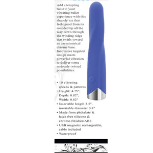 Evolved Twisted Temptation Rechargeable Silicone Bullet Vibrator Blue Buy in Singapore LoveisLove U4Ria