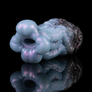 Fantasy Creature Alien Fish Silicone Masturbator in Iridescent Blue and Deep Purple