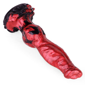 Fantasy Creature Red Knot Silicone Dildo with Suction Cup 8.46 inch Dildos - Large & Unique Dildos Buy Sex Toys in Singapore LoveisLove U4Ria