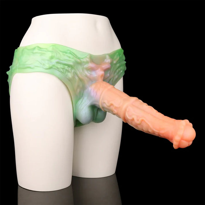 Fantasy Creature Silicone Strap-on Hollow Penis Briefs 11 INCH