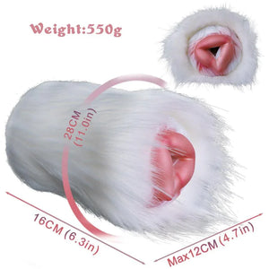 Fantasy Creature Stroker Silicone Onahole Furry Masturbator 550G Plush White Male Masturbators -Masturbation Sleeves Buy Sex Toys in Singapore LoveisLove U4Ria